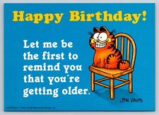 Postcard Garfield Cat Cartoon Happy Birthday You're Getting Older 1978 Davis Z17 picture