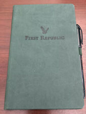 First Republic Bank Leather Executive Notebook & Pen, Made in Italy New picture