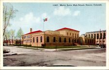 Denver CO Morey Junior High School Colorado c1930s WB postcard NQ10 picture