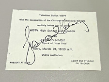 Vintage 1970s Leonard Nimoy Star Trek Spock WBTV Television Ticket School RARE picture