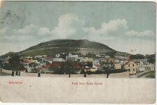 Gibraltar Rock From Rosia Parade Mountain Buildings Antique Postcard picture