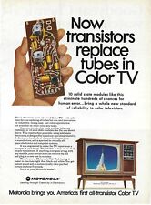 1967 Motorola America’s First All Transistor Color TV Vintage Print Ad/Poster picture