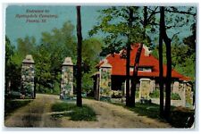 1910 Entrance Springdale Cemetery Exterior Peoria Illinois IL Vintage Postcard picture