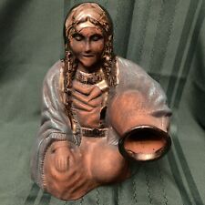 Vintage Native American / Aztec Woman Pottery * Read Description Unique Moody picture