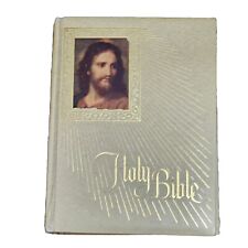 Large, Vintage Holy Bible  KJV Fireside Family Edition - Hertel 1970 - In Color  picture