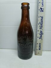 Antique Coca Cola Bottle Amber Straight Side 1912-15 Huntington Wv picture