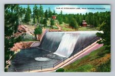 Denver CO-Colorado, Evergreen Lake, Evergreen Dam, Vintage Souvenir Postcard picture