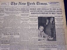1948 JUL 12 NEW YORK TIMES NEWSPAPER - TRUMAN ASKS DOUGLAS JOIN TO SLATE - NT 19 picture