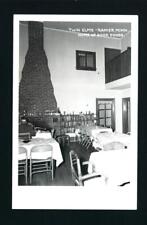 Ranier Minnesota MN 1940s RPPC Twin Elms Restaurant Dining Room, HUGE Fireplace picture