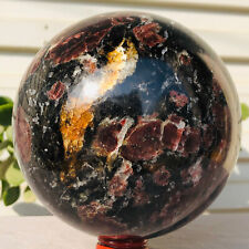 6.77lb  Natural Fireworks Garnet Quartz Crystal Healing Ball Sphere Healing picture
