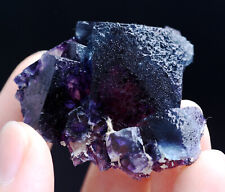 40g Natural Devil's Eye Purple FLUORITE Mineral Specimen/Inner Mongolia China picture