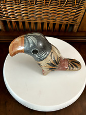 Beautiful Mexican Pottery Folk Art Tonala Pottery Toucan Bird picture