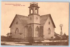 Estelline South Dakota SD Postcard Congregational Church c1910 Vintage Antique picture