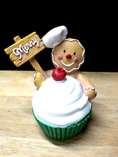 ASHLAND  OH WHAT FUN GINGERBREAD COOKIE WITH CUPCAKE FIGURINE  NEW WITH TAG picture