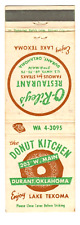 DONUT KITCHEN matchbook matchcover - LAKE TEXOMA - DURANT, OKLAHOMA picture