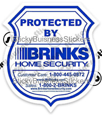 Single Protected By Brinks Home Security Vinyl Window Sticker Weatherproof picture