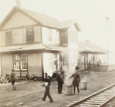 Rare 1935 Photo Grass Lake California Train Depot Railroad Station Kings River picture