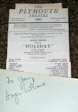 Hope Williams Actress Autograph Holiday Philip Barry Katherine Hepburn 1932 RARE picture