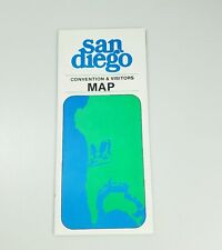 San Diego Vintage 1982 Visitors Bureau Map Brochure Points of Interest Color picture