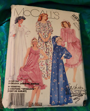 1986 Vintage McCall's # 2827 Nightgown, Robe & Jacket Pattern Cut Size Medium picture