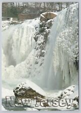 Postcard Winter Scene Great Falls Passaic River Paterson New Jersey picture