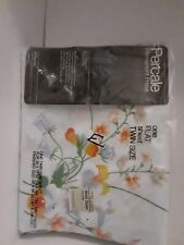Vintage JC Penney Floral Percale 1970S MCM Home Flower Power Flat Twin Sheet NOS picture