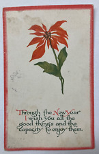 Vintage 1912 New Year Postcard~Gibson Art Co.~Xmas Greetings~ Spartanburg SC picture