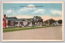 Residence View South Broadway Herington Kansas KS Vintage White Border Postcard picture
