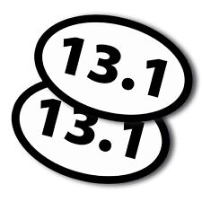 13.1 Half Marathon Oval Runner Adhesive Decal Sticker, 2 Pack, 5.5x3.5 Inch picture