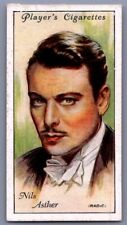 1934 Player's Film Stars 2nd Series Nils Asther #3 Original U.K. Tobacco Card picture