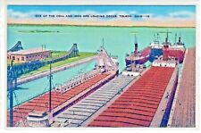  Postcard Coal Loading Dock Port Toledo Ohio Boats Rigs Mint Linen PU (Z30A ) picture