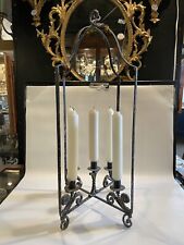 Vintage Collapsable Neo Regency Faux Finished Patio Five Candle Candelabra  picture