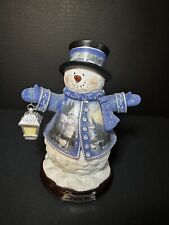 Thomas Kinkade Victorian Christmas Snowman Figurine Winter Wonderland picture