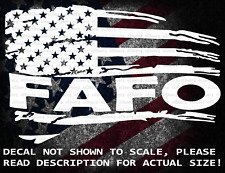 FAFO In Distressed US Flag 2A Cut Vinyl Decal US Seller US Made picture