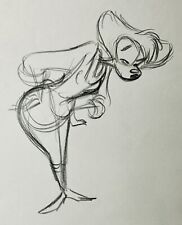 1990s Original Disney Animation Drawing Sketch Art Goof Troop Angry PEG PETE picture