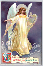 Vintage Easter Angel Clapsaddle Postcard Posted Manchester Mass. Mar.  24, 1910 picture