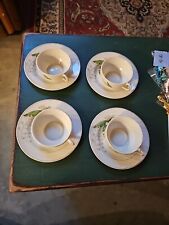 Vintage Childs Tea Cups And Saucers Lily Of The Valley Flowers Set Of 4. picture