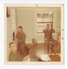 Vintage Photo Of US Army Service Men Unwinding In Barracks Weapon 3.5