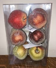 Set of 6 Mikasa Sugar Beaded Glitter Fruit Ornaments  picture