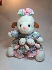 VTG 1997 Four Star International Plushie Mama Lamb And Two Babies Spring Easter picture