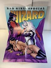 Vintage Wizard Comic Price Guide 1995 Bad Girls Store Display Poster  picture