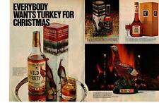 1976 Austin Nichols Whiskey Wild Turkey 101 Christmas Decanter 2-Page Print Ad picture