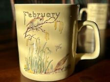 February mug Edwardian Lady Edith Holden quote made in Staffordshire  England picture