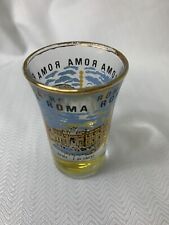 Rome Italy Roman Colosseum  Roma Colosseo Shot Glass TALL COLLECTIBLE SOUVENIR picture