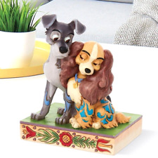 ✿ New JIM SHORE DISNEY Figurine LADY AND THE TRAMP Cocker Spaniel Schnauzer Dogs picture