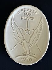 Frankoma 1970 Christmas Card 'Prayer for Peace' - Spoon Rest - Trinket Dish picture