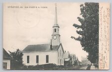 VTG Undivided Back Postcard Guilford, ME Elm Street ME Church picture