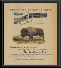 Winchester 1873 Repeating Rifle Advertisement Reprint On 100 Year Old Paper 107 picture