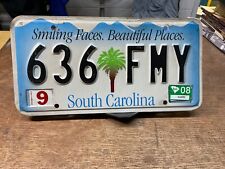License Plate Tag Vintage South Carolina SC “Smiling Faces” 636 FMY 2008 Rustic picture