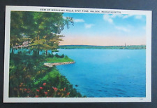 View of Middlesex Fells Malden MA Unposted Linen Postcard picture